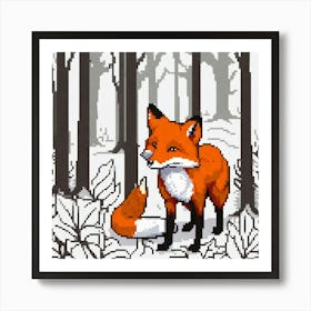 Fox In The Woods 10 Art Print