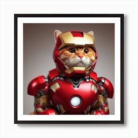 Iron Man Avengers Cat Art Print