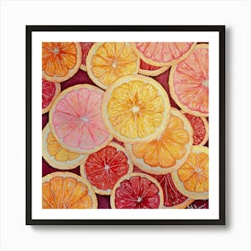 Oranges And Grapefruits Art Print