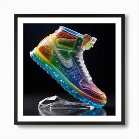 Rainbow Nike Sneaker Art Print