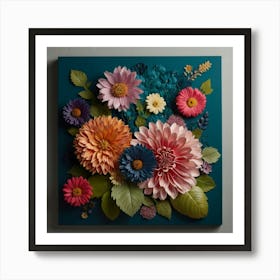 Dahlias Art Print