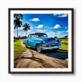 Classic Car On The Road 8 Art Print