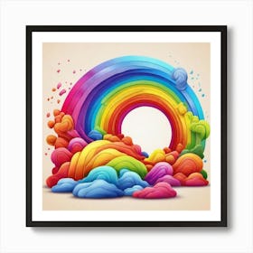 Rainbow In The Clouds Art Print