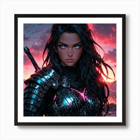 Default A Gracefully Fierce Anime Warrior Princess Her Intrica 0 Art Print