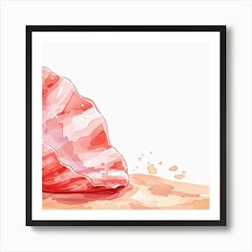 Watercolor Seashell 1 Art Print