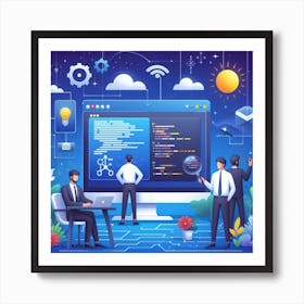 Computer Programming Concept Art Print