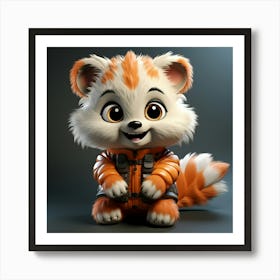 Cute Orange Fox Art Print