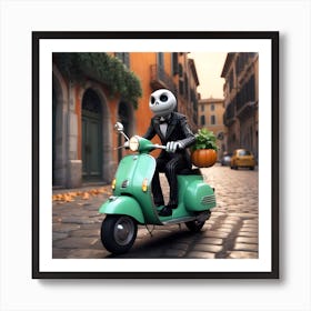 Jack Skellington Nightmare In Rome Before Christmas Art Print