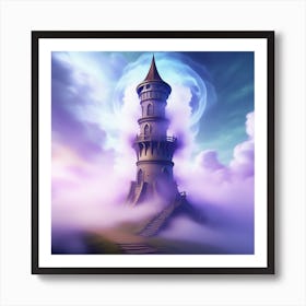 Fantasy Art: Mystical Wizards Tower Art Print