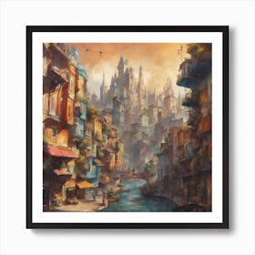 432151 A Beautiful City Decorated With Colour Xl 1024 V1 0 Art Print