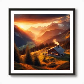 House In The Mountains 1 Art Print