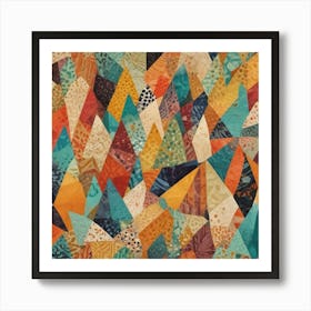 Colorful Triangles Art Print