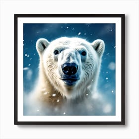 Polar Bear Portrait no.1 Art Print