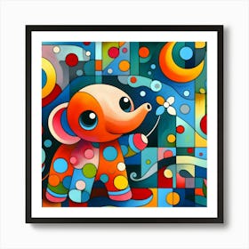 Colorful Elephant 2 Art Print