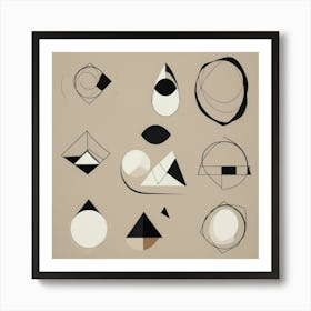 Abstract Geometric Shapes Wall Art 1 Art Print