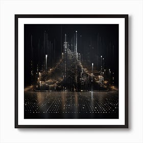 Abstract Digital City Art Print