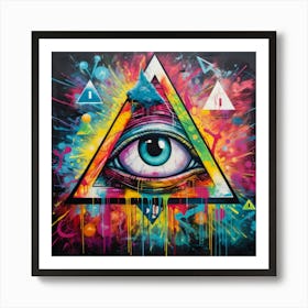 All Seeing Eye Illuminati 2 Art Print