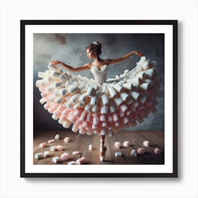 Marshmallow Ballerina 6 Art Print