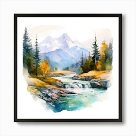 Watercolor Landscape 15 Art Print