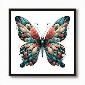 Modern Butterfly Art 3 Art Print