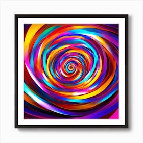 Abstract Colorful Spiral Background 2 Art Print