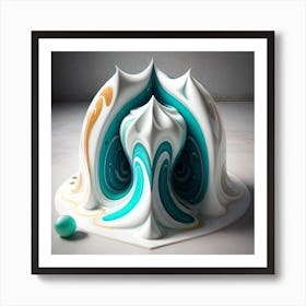 Swirling Ice Cream Art Print