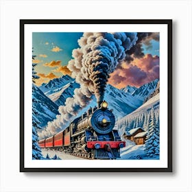 Train In The Snow 1 Art Print