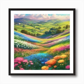 Field Of Flowers Art Print