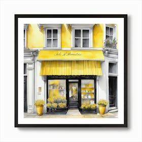 Yellow Shop Front Art Print