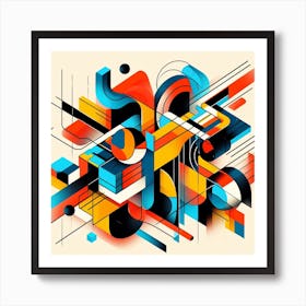 Abstract Geometric Painting  Art Print