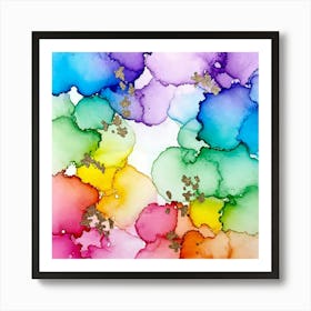 Watercolor Splatters 1 Art Print