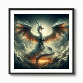 Dragon In The Sky 2 Art Print