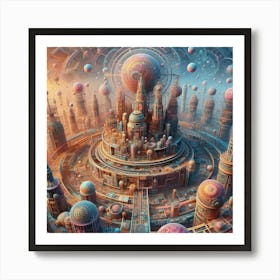 Futuristic City 1 Art Print