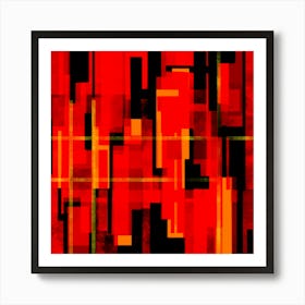 Abstract Red and Orange Art Print