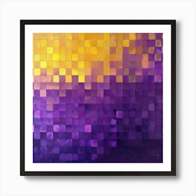 Abstract purple and yellow 1 Art Print