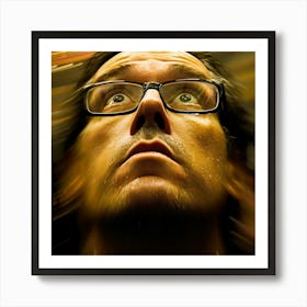 Man In Glasses Art Print