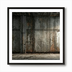 A Seasoned Concrete Wall Enduring The Test Of Time Under The Weight Of Distressed Textures Reveals 2 1 Art Print