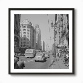 Los Angeles, California, Street Scene By Russell Lee Art Print