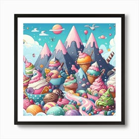 Ice Cream Sundae Art Print