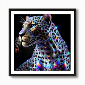 Iridescent Leopard 1 Art Print