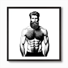 Man With A Beard 1 Art Print