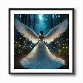 Angel In The Woods 3 Art Print