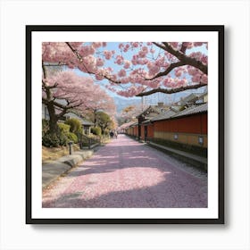 Cherry Blossoms In Kyoto 4 Art Print