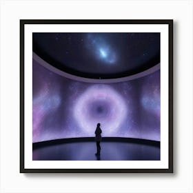 Woman In Space Art Print