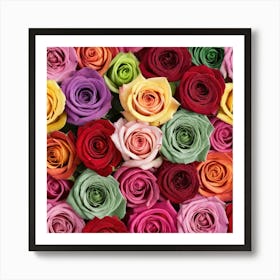 Colorful Roses 18 Art Print