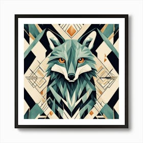 Geometric Fox 1 Art Print