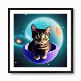 Galaxy Kitty Art Print