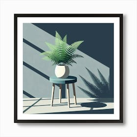 Fern In A Pot Art Print