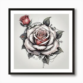Rose Tattoo Designs Art Print
