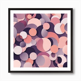 Abstract Circles, minimalistic vector art 3 Art Print